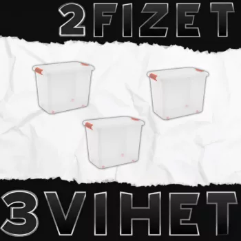   2-t fizet, 3-t vihet K Latch XXL műanyag tárolódoboz 69L AKCIÓS