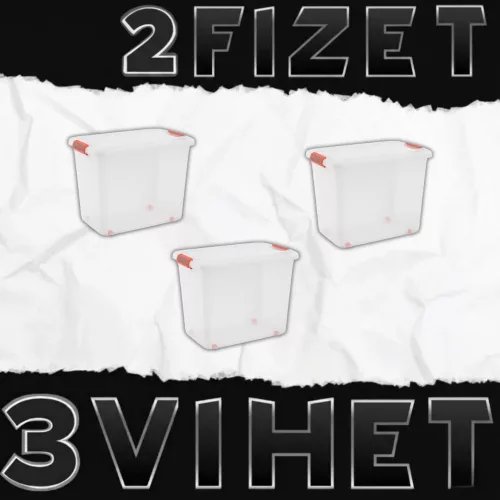 2-t fizet, 3-t vihet K Latch XXL műanyag tárolódoboz 69L AKCIÓS