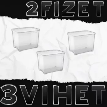   2-t fizet, 3-t vihet T Box XL műanyag tárolódoboz 70L AKCIÓS