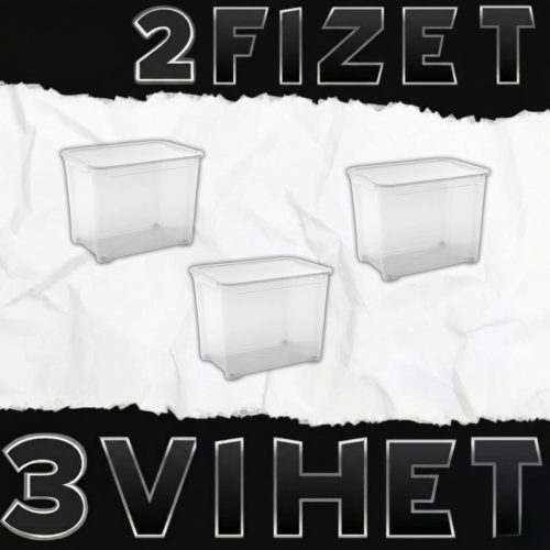2-t fizet, 3-t vihet T Box XL műanyag tárolódoboz 70L AKCIÓS