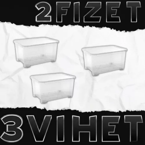 2-t fizet, 3-t vihet T Box XXL műanyag tárolódoboz 145L AKCIÓS
