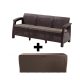 Corfu Love Seat Max 3 + műanyag kerti tároló Sötétbarna AKCIÓS