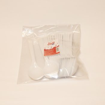   Party műanyag kanál 20db-os fehér PRIMA többször használatos