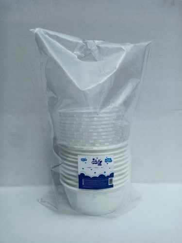 Party műanyag kombi gulyástál 500 ml 10+10 db-os tetővel együtt