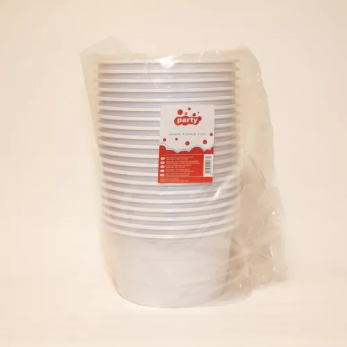 Party gulyástál műanyag tetőzhető 500ml 20db-os fehér