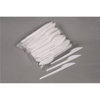   Party kés műanyag 40db/cs. fehér PREMIUM többször használatos