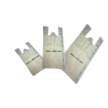   Party ingvállas szatyor BIO lebomló kicsi 200+(2x50)+400 mm 100db/cs