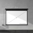 Projektorvászon, 84", 4:3, 171x130 cm, fekete