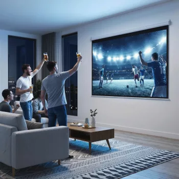    Beamer-Leinwand, Projektionsleinwand, 100 Zoll, 4:3, 203x152 cm, Weiß