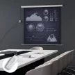 189,5 x 189,5 cm-es (92 hüvelykes) projektorvászon, 1:1 HD 4K feltekerhető vászon házimozihoz, házimozihoz és irodai prezentációkhoz