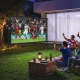  100 Zoll 16:9 HD 4K/8K Projektor-Leinwand mit Ständer, tragbare doppelseitige Leinwand mit klappbaren Stativen, Weiß