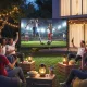 100 hüvelykes 16:9 HD 4K/8K projektorvászon állvánnyal, hordozható kétoldalas vászon összecsukható állványokkal, fehér