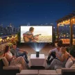 100 hüvelykes 16:9 HD 4K/8K projektorvászon állvánnyal, hordozható kétoldalas vászon összecsukható állványokkal, fehér