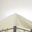 Póttető 3 x 4 m-es pavilonhoz, vízlepergető, dupla tetős pavilontető, póttakaró kerti pavilonhoz, poliészter szövetből készült alkatrészek, krémfehér