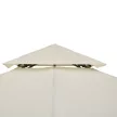 Póttető 3 x 3 m-es kerti pavilonhoz, vízálló, dupla tetővel, vízelvezető lyukakkal, pótfedéllel, pótalkatrészekkel kerti pavilonhoz/sátorhoz, krémfehér