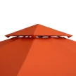Cseretető 3x3m-es pavilonhoz, vízlepergető pavilontető fém pavilonhoz, póttető kerti pavilonhoz, partisátorhoz, kerti sátorhoz, poliészter, rozsdavörös