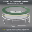 Trambulin élvédő Ø305 cm széles, szakadásálló, UV-álló rugós huzat, vízlepergető, trambulin kiegészítő, élvédő, biztonsági háló, kerti trambulin alkatrészek, zöld, lyuk nélkül