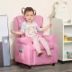 Gyerekkanapé, gyerekfotel lábtartóval, kartámasszal, állítható háttámlával, dönthető fotel, gyerekkanapé, szék, heverő, gyerekkanapé 3-5 éves fiúknak és lányoknak, rózsaszín