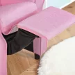 Gyerekkanapé, gyerekfotel lábtartóval, kartámasszal, állítható háttámlával, dönthető fotel, gyerekkanapé, szék, heverő, gyerekkanapé 3-5 éves fiúknak és lányoknak, rózsaszín