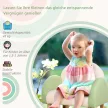  Schaukelstuhl für Kleinkinder Niedliches Design, Schaffell-Imitat, Eukalyptusholz Grün + Gelb Beige