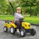  Trettraktor mit Anhänger, Werkzeug, Hupe, für Kinder ab 3 J., Metallrahmen, schwarz-gelb, 133 x 42 x 51 cm