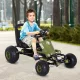Gokart pedálos autó kézifékkel, előre- és hátrameneti fokozattal, gyermekjármű, pedálos autó állítható üléssel 3-6 éves gyermekeknek, 99 x 65 x 56 cm, zöld