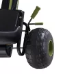 Gokart pedálos autó kézifékkel, előre- és hátrameneti fokozattal, gyermekjármű, pedálos autó állítható üléssel 3-6 éves gyermekeknek, 99 x 65 x 56 cm, zöld