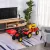 Pedálos traktor utánfutóval, homlokrakodóval, állítható ásóval, pedálos traktor 3 éves kortól, piros