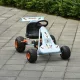 Gokart pedálos autó kézifékkel, állítható üléssel, pedállal, előre- és hátrameneti fokozattal, pedálos gokart, gyermekjármű, gyermekjáték, pedálos gokart 3 éves kortól, világoskék