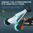 Gokart pedálos autó kézifékkel, állítható üléssel, pedállal, előre- és hátrameneti fokozattal, pedálos gokart, gyermekjármű, gyermekjáték, pedálos gokart 3 éves kortól, világoskék