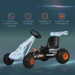 Gokart pedálos autó kézifékkel, állítható üléssel, pedállal, előre- és hátrameneti fokozattal, pedálos gokart, gyermekjármű, gyermekjáték, pedálos gokart 3 éves kortól, világoskék