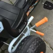 Gokart pedálos autó kézifékkel, állítható üléssel, pedállal, előre- és hátrameneti fokozattal, pedálos gokart, gyermekjármű, gyermekjáték, pedálos gokart 3 éves kortól, világoskék