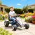 Gokart, pedálos autó állítható üléssel, fékkel, pedálhajtással, pedálos jármű előre- és hátrameneti fokozattal, gyermekjármű akár 35 kg teherbírással, 3-6 éves gyermekek számára, fehér