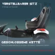 Gokart, pedálos autó állítható üléssel, fékkel, pedálhajtással, pedálos jármű előre- és hátrameneti fokozattal, gyermekjármű akár 35 kg teherbírással, 3-6 éves gyermekek számára, fehér