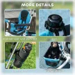  6-in-1 Kinderdreirad mit Schiebestange, Dach, Gurt, Ablagekorb, für 1-5 Jahre, Blau