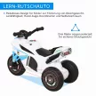 Gyermekjármű zenével és fényszórókkal, versenymotoros dizájnnal, 20 kg-ig, 18-36 hónapos korig, kék