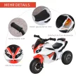 Futóbicikli, gyerekjáték, gyerekmotor, 18-36 hónapos korig, zene/fények, 20 kg-ig, fehér/piros