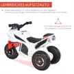 Futóbicikli, gyerekjáték, gyerekmotor, 18-36 hónapos korig, zene/fények, 20 kg-ig, fehér/piros