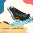 Tricikli 2-5 éves gyermekeknek, állítható magasságú ülés, csengő, kerékpárkosár, fém váz, kék