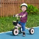  Dreirad für Kinder 2-5 Jahre, höhenverstellbarer Sitz, Klingel, Fahrradkorb, Metallrahmen, Rosa