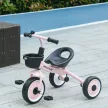  Dreirad für Kinder 2-5 Jahre, höhenverstellbarer Sitz, Klingel, Fahrradkorb, Metallrahmen, Rosa