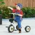  Dreirad für Kinder 2-5 Jahre, höhenverstellbarer Sitz, Klingel, Fahrradkorb, Metallrahmen, Weiß