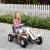 Gokart pedálos autó kézifékkel, állítható üléssel, előre és hátrameneti fokozattal, 50 kg-ig, 5-12 éves gyermekek számára, fehér