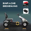 Gokart pedálos autó kézifékkel, állítható üléssel, előre és hátrameneti fokozattal, 50 kg-ig, 5-12 éves gyermekek számára, fehér