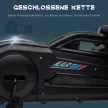 Gokart, gyermekjármű állítható üléssel, pedálos jármű, pedálos autó kézifékkel, 3-8 éves korig, kültéri, fekete