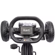 Gokart, gyermekjármű állítható üléssel, pedálos jármű, pedálos autó kézifékkel, 3-8 éves korig, kültéri, fekete