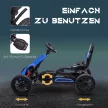 Pedálos gokart előre és hátramenettel, 3-8 éves gyermekek számára, kék