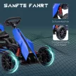 Pedálos gokart előre és hátramenettel, 3-8 éves gyermekek számára, kék