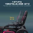 Gokart, gyermekjármű állítható üléssel, pedálos jármű, pedálos autó kézifékkel, 3-8 éves korig, kültéri, rózsaszín