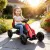 Pedálos gokart előre és hátramenettel, 3-8 éves gyermekek számára, piros